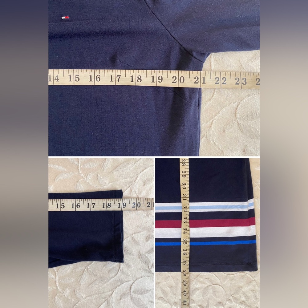 Tommy Hilfiger Dress Womens XL Navy Blue Long Sleeve Casual Office Party Shift - Picture 7 of 7